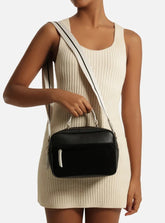 BOLSA TIRACOLO PRETA PRIONE MÉDIA BRANCA A 50011 0235 0123 AREZZO